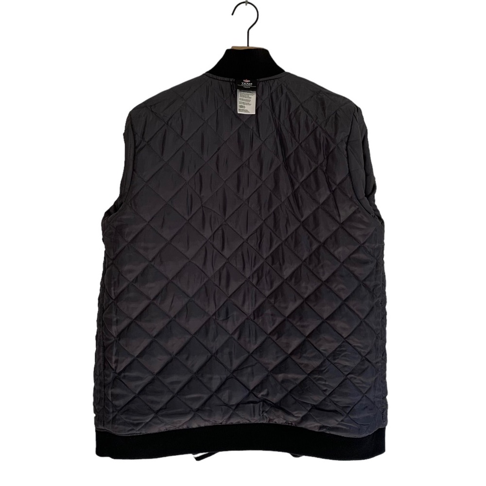 NFL Buffalo Bills Charcoal Gray Heavy Quilted Varsity Jacket - Picture 6 of 8